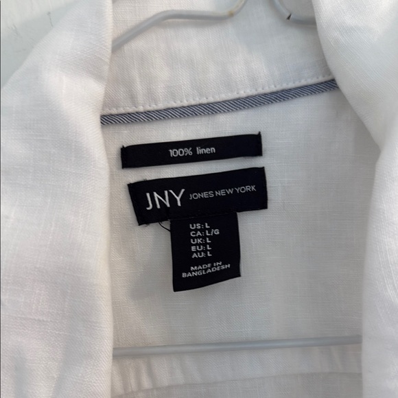 White linen jeans Jacket, large - Picture 2 of 4